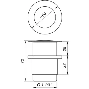 Донный клапан Globus Lux HG-041B (Click-clack) №5