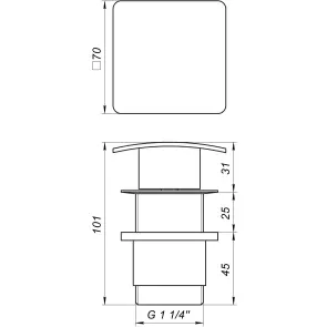 Донный клапан Globus Lux HG-043B (Click-clack) №6