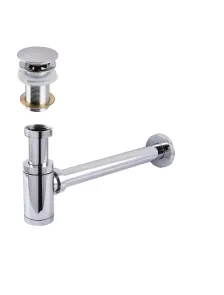 Сифон металлический с донным клапаном без перелива Globus Lux GS-32-105-03B №1