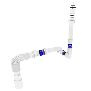Сифон OPTIMUM для биде с резьбовым выпуском и гофротрубой 32 * 40/50 OPTI-18050 №5