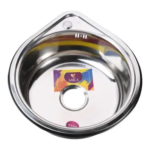 Мийка кухонна врiзна кругла 530х180 Polish MR 530 P Mira №1
