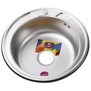 Мийка кухонна врiзна кругла 510х180 Decor MR 510 D Mira №1