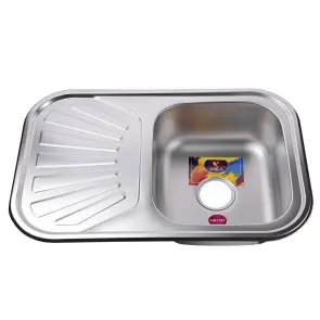 Мийка кухонна врiзна прямокутна з полицею 750х490х180 Decor MR 7549 D Mira №1