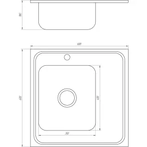 Мойка кухонная Mira MR 6060 L E Satin Left №2