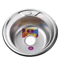 Мийка кухонна врiзна кругла 510х160 Decor MR 510 D 0,6 mm Mira купити в Києві