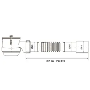 Сифон OPTIMUM низький пляшковий для душ.піддону з випуск 1 1/2″ та гофротрубою 40*40/50 OPTI- 09033 №5