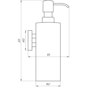 Дозатор жидкого мыла Globus Lux BS8432 черный матовый SUS304 №4