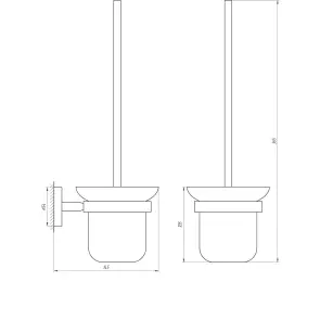 Ерш настенный Globus Lux BS8429A черный матовый SUS 304 №5