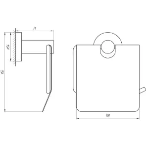 Держатель туалетной бумаги Globus Lux BS8410 черный матовый SUS304 №4
