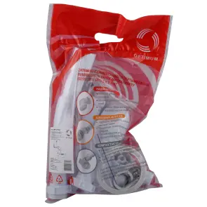 Сифон OPTIMUM 31/2″*40 для мийки з відведенням для прал маш, з прямокутним гнучким переливом та гнучкою трубою 40х40/50 OPTI- 27343 №7