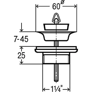 Клапан спускний унiверсальний VIEGA 11/4″ головка Ø32 пластик 111847 №2