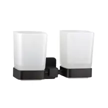 Стакан двойной Globus Lux BQ9428 черный матовый SUS304