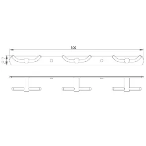Планка с крючками двойными 3х2 Globus Lux RM 1503-3 №8