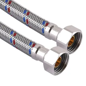Шланг нержавеющая сталь SOLOMON 1/2″х1/2″ ВВ 0,5м HS30 №1