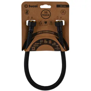 Шланг водяний TUCAI TAQ PREMIUM GRIF 1/2″x1/2″ BВ 0,5м.АНТИКОР. ACB HG-1212-500 (Чорний Мат) 209970 №1
