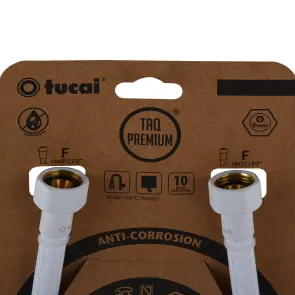 Шланг водяной TUCAI TAQ PREMIUM GRIF 1/2″x1/2″ BВ 0,3м.АНТИКОР. ACB HG-1212-300 (Белый Мат) 209971 №2