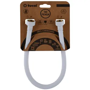 Шланг водяной TUCAI TAQ PREMIUM GRIF 1/2″x1/2″ BВ 0,4м.АНТИКОР. ACB HG-1212-400 (Белый Мат) 209972 №1