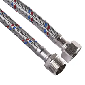 Шланг нержавеющая сталь ECO FIX 1/2″х1/2″ НВ 1,0 м EPDM №2