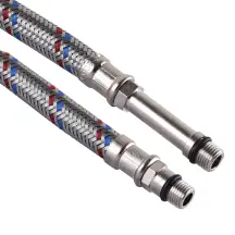 Шланг для смесителя Solomon (нерж.) М10х1/2″ 0,6м (HY6201 A+B) ПАРА в блистере