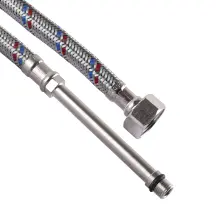Шланг для смесителя Solomon (нерж.) М8х1/2″ 0,8м HY6201A LONG-штуцер 70мм SH2006