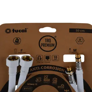 Шланг для смесителя TUCAI TAQ PREMIUM GRIF М10х1/2″ 0,5м. АНТИКОР. AСB ПАРА (Белый Мат) 209967 №2