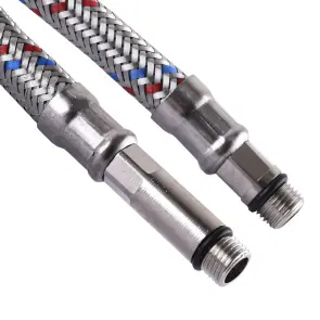 Шланг нержавеющая сталь ECO FIX М10х1/2″ 0,4 м ПАРА EPDM №1