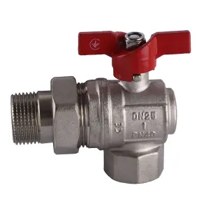 Кран кульовий кутовий з американкою SELBA 1″ SL1543 №3