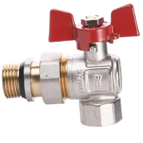 Кран шаровый угловой с американкой WATERVALVE Q003 NV-V124 1/2″ BН №2