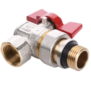 Кран шаровый угловой с американкой WATERVALVE Q003 NV-V124 1/2″ BН №3