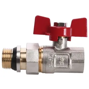Кран шаровый прямой с американкой WATERVALVE Q003 NV-V123 1/2″ BH №1