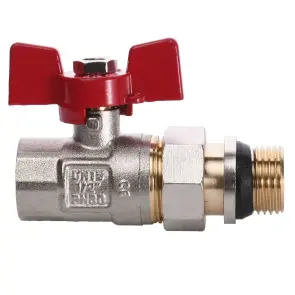 Кран шаровый прямой с американкой WATERVALVE Q003 NV-V123 1/2″ BH №2