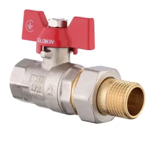 Кран кульовий прямий з американкою SOLOMON 1/2″ ПОСИЛЕНИЙ 1042 №1