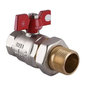 Кран кульовий прямий з американкою SOLOMON 1″ ПОСИЛЕНИЙ 1042 №1