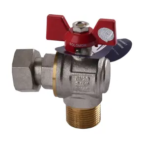 Кран шаровый угловой с американкой SOLOMON 1/2″ УСИЛЕННЫЙ B1043 №2