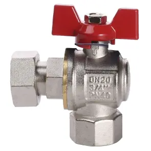 Кран кульовий кутовий з накидною гайкою SOLOMON 3/4″ ВВ PN40 160401 №1