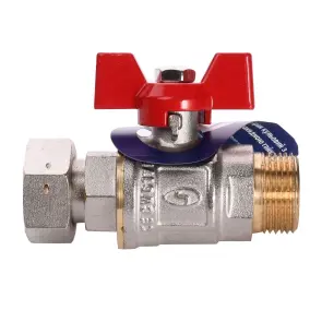 Кран кульовий прямий з накидною гайкою SOLOMON 3/4″ ЗВ PN40 160406 №1