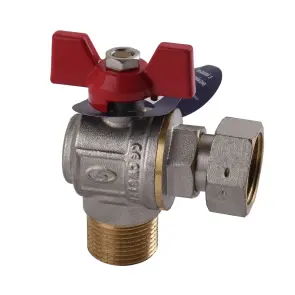 Кран шаровый угловой с накидной гайкой SOLOMON 3/4″ НВ PN40 160402 №1