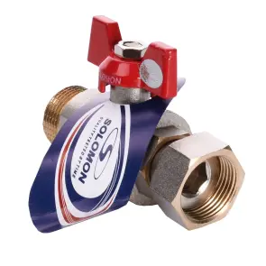 Кран кульовий прямий з накидною гайкою SOLOMON 3/4″ ЗВ PN40 160406 №3