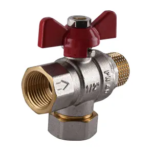 Кран кульовий прямий з фільтром SOLOMON 1/2″ ЗВ КБ PN40 3888 №1