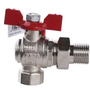 Кран кульовий ARCO 1/2″ SENA 154303 кутовий з американкою (754303) №2