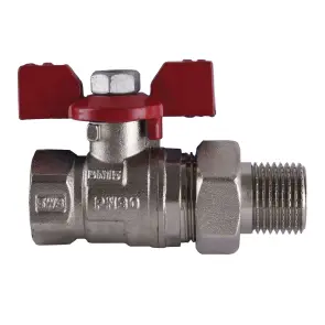 Кран кульовий ARCO 1/2″ SENA 154103 прямий з американкою (754103) №1