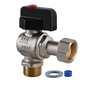 Кран шаровой угловой котловый с накидной гайкой ARCO 1/2″ 150813 №1