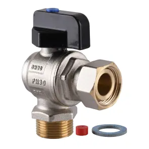 Кран кульовий котловий кутовий з накидною гайкою ARCO 3/4″ 150814 №1