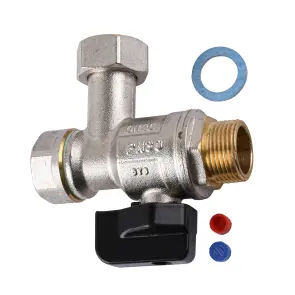 Кран шаровый для котла 3/4″ ARCO 150824 угловой с накидной гайкой with FILTER №1
