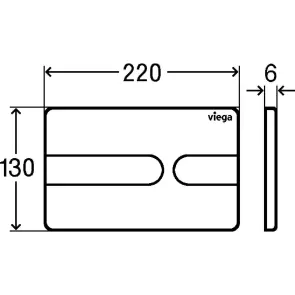 Панель змиву Prevista для бачків Visign for Style 23, матовий хром, Viega 773069 №3