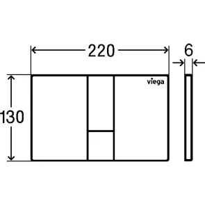 Панель змиву Prevista д/бачків Visign for Style 24, матовий хром, Viega 773274 №4