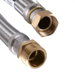 Шланг антивібраційний прямий TUCAI EXTRA TWIST 1″ 0,8м RIVER MG-1-800 204745 №1