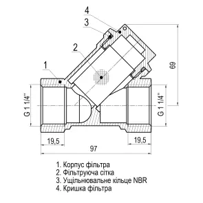 Фильтр грубой очистки SELBA 1 1/4″ SL1512 №5