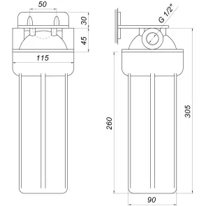 Посилена фільтр-колба для гар. води Bіо+ systems HT-10, 1/2″ №5