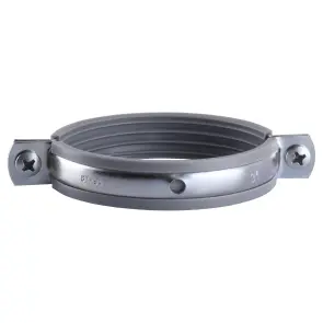 Хомут в сборе CR 3″ (85-94мм) с винтом-шурупом 8*100 и дюбелем в уп., серый №2